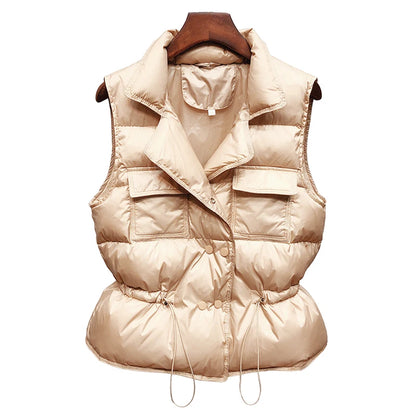 2025 New Ultra Light down Vest Women Short Vest Windproof Lightweight Warm Waistcoat Female White Duck down down Coat Sleeveless